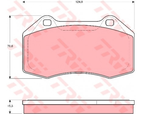 Kit de plaquettes de frein, frein à disque GDB1606 TRW