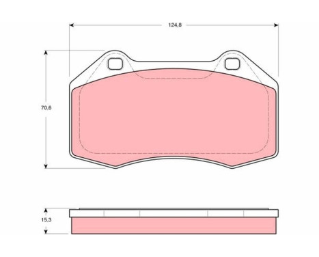 Kit de plaquettes de frein, frein à disque GDB1606 TRW, Image 2