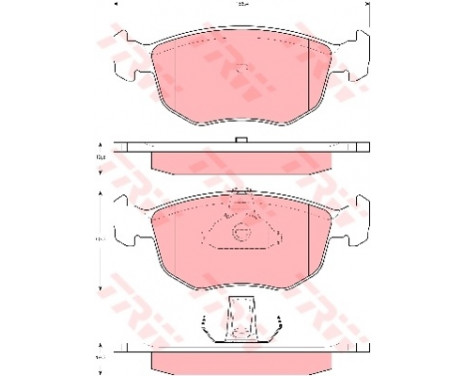 Kit de plaquettes de frein, frein à disque GDB1618 TRW