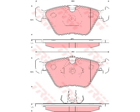 Kit de plaquettes de frein, frein à disque GDB1619 TRW