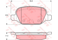 Kit de plaquettes de frein, frein à disque GDB1646 TRW