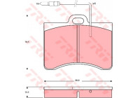 Kit de plaquettes de frein, frein à disque GDB165 TRW