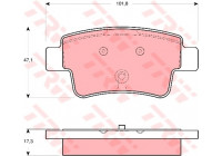 Kit de plaquettes de frein, frein à disque GDB1656 TRW