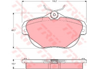 Kit de plaquettes de frein, frein à disque GDB1664 TRW