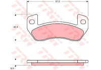 Kit de plaquettes de frein, frein à disque GDB1680 TRW
