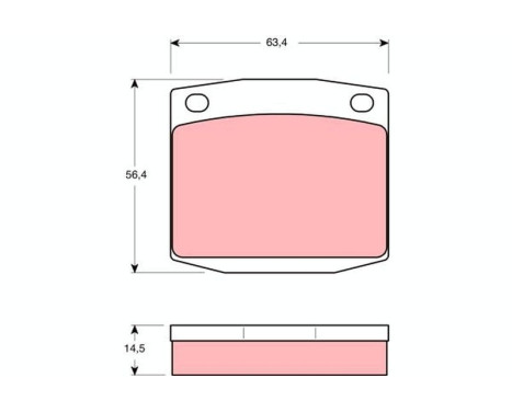 Kit de plaquettes de frein, frein à disque GDB169 TRW