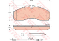 Kit de plaquettes de frein, frein à disque GDB1694 TRW