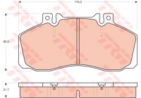 Kit de plaquettes de frein, frein à disque GDB1695 TRW