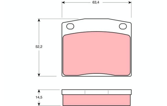 Kit de plaquettes de frein, frein à disque GDB171 TRW