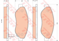 Kit de plaquettes de frein, frein à disque GDB1713 TRW