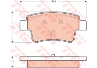 Kit de plaquettes de frein, frein à disque GDB1714 TRW