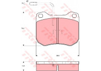 Kit de plaquettes de frein, frein à disque GDB173 TRW