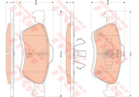 Kit de plaquettes de frein, frein à disque GDB1752 TRW