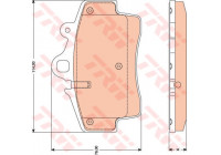 Kit de plaquettes de frein, frein à disque GDB1756 TRW