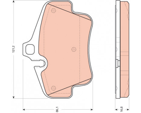 Kit de plaquettes de frein, frein à disque GDB1758 TRW