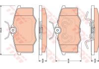 Kit de plaquettes de frein, frein à disque GDB1759 TRW