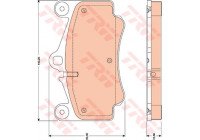 Kit de plaquettes de frein, frein à disque GDB1778 TRW