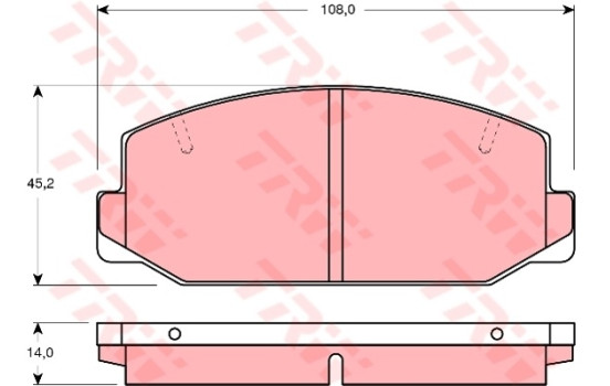 Kit de plaquettes de frein, frein à disque GDB179 TRW, Image 2