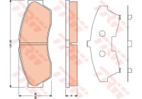 Kit de plaquettes de frein, frein à disque GDB1796 TRW