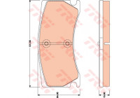 Kit de plaquettes de frein, frein à disque GDB1801 TRW