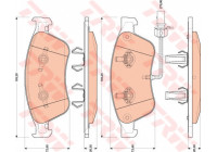 Kit de plaquettes de frein, frein à disque GDB1811 TRW