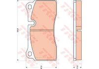 Kit de plaquettes de frein, frein à disque GDB1816 TRW