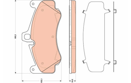 Kit de plaquettes de frein, frein à disque GDB1817 TRW