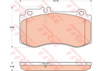 Kit de plaquettes de frein, frein à disque GDB1822 TRW