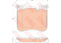Kit de plaquettes de frein, frein à disque GDB1826 TRW