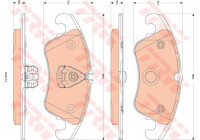 Kit de plaquettes de frein, frein à disque GDB1833 TRW