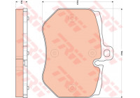 Kit de plaquettes de frein, frein à disque GDB1848 TRW