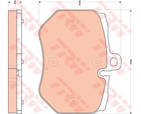 Kit de plaquettes de frein, frein à disque GDB1848 TRW