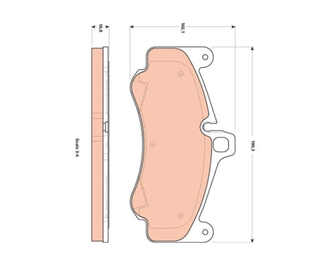 Kit de plaquettes de frein, frein à disque GDB1859 TRW