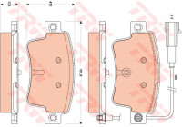 Kit de plaquettes de frein, frein à disque GDB1872 TRW