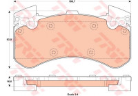 Kit de plaquettes de frein, frein à disque GDB1911 TRW