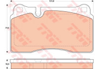Kit de plaquettes de frein, frein à disque GDB1912 TRW