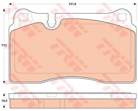 Kit de plaquettes de frein, frein à disque GDB1912 TRW