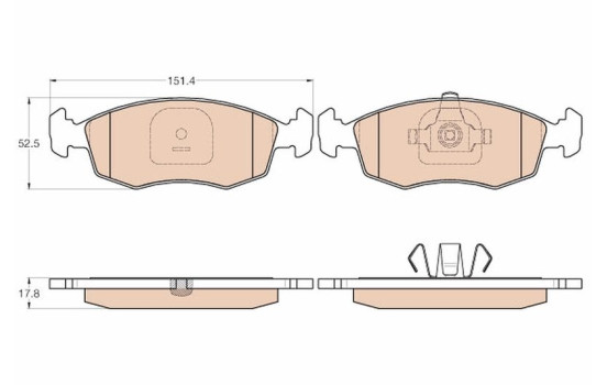 Kit de plaquettes de frein, frein à disque GDB2015 TRW, Image 2