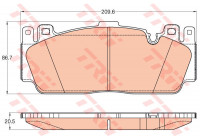 Kit de plaquettes de frein, frein à disque GDB2020 TRW