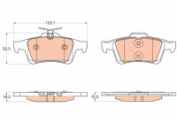 Kit de plaquettes de frein, frein à disque GDB2033 TRW