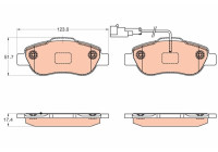 Kit de plaquettes de frein, frein à disque GDB2039 TRW