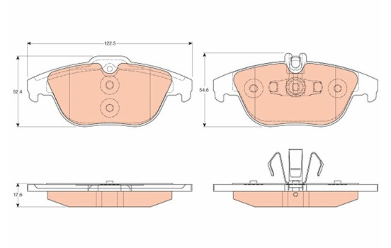 Kit de plaquettes de frein, frein à disque GDB2051 TRW, Image 2