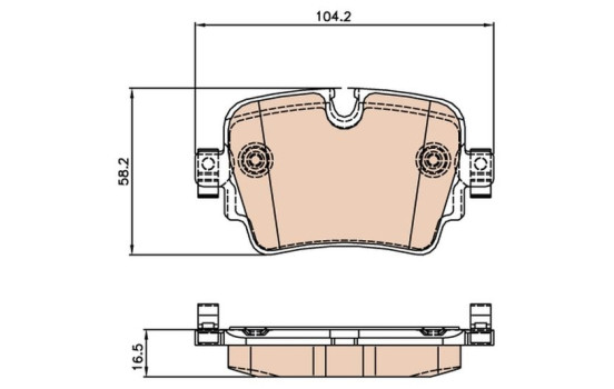 Kit de plaquettes de frein, frein à disque GDB2066 TRW
