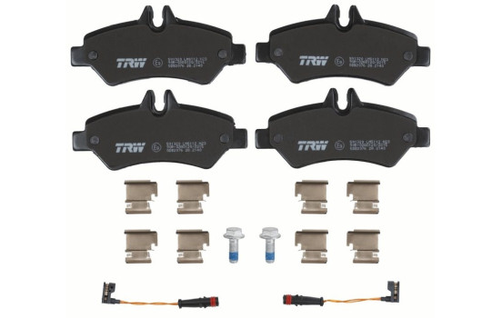Kit de plaquettes de frein, frein à disque GDB2076 TRW, Image 4