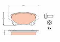 Kit de plaquettes de frein, frein à disque GDB2082 TRW
