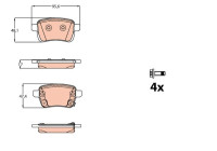 Kit de plaquettes de frein, frein à disque GDB2093 TRW