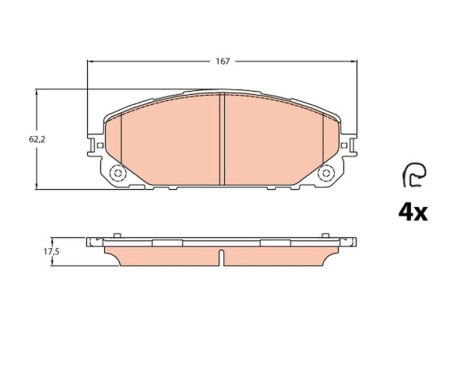 Kit de plaquettes de frein, frein à disque GDB2094 TRW