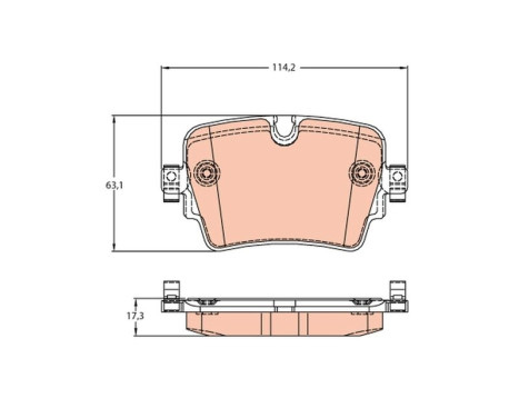 Kit de plaquettes de frein, frein à disque GDB2095 TRW