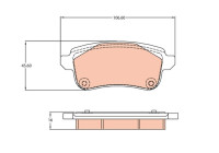 Kit de plaquettes de frein, frein à disque GDB2136 TRW