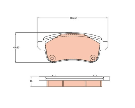 Kit de plaquettes de frein, frein à disque GDB2136 TRW